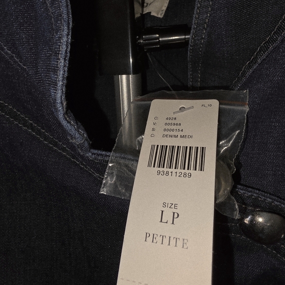 Anthropologie Porridge Denim Hardware Midi Dress Size Large Petite - Picture 9 of 11